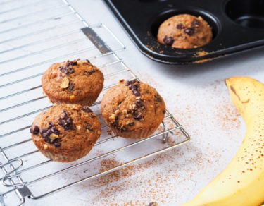 Banánové muffiny s čokoládou